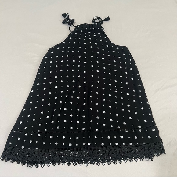 Old Navy black N white Tie shoulder swing dress Size S - Picture 5 of 13
